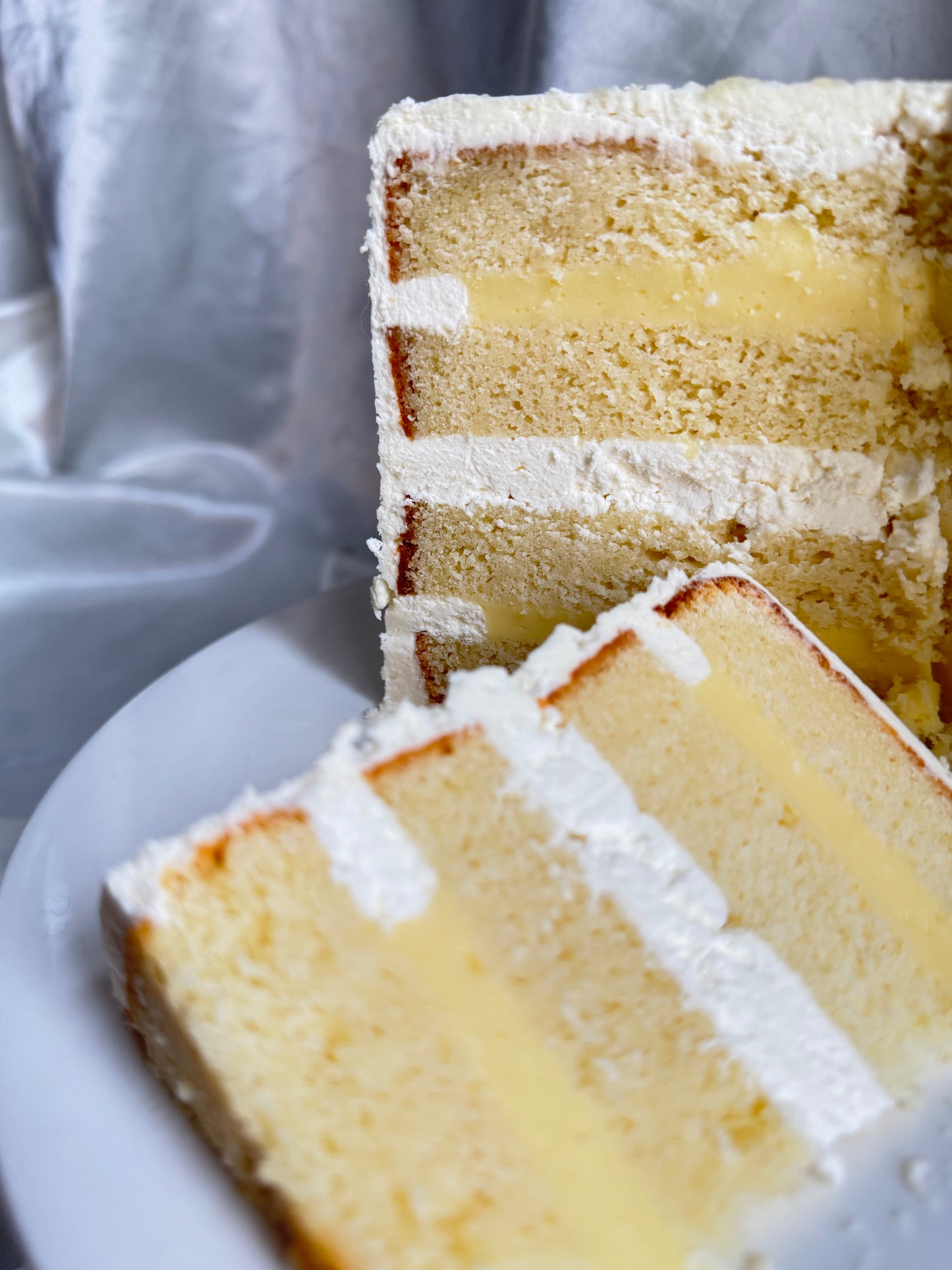 Lemon Cream Layer Cake (Swiss Meringue Buttercream)